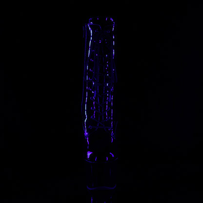 Pleaser Damen Knöchelstiefel SKY-1020TT BLK Pat / BLK-Neon H. Pink