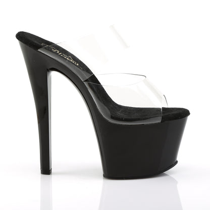 Pleaser Damen Sandalen SKY-302 CLR / BLK