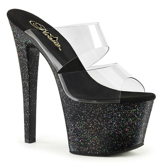 Pleaser Damen Sandalen SKY-302mg CLR / BLK