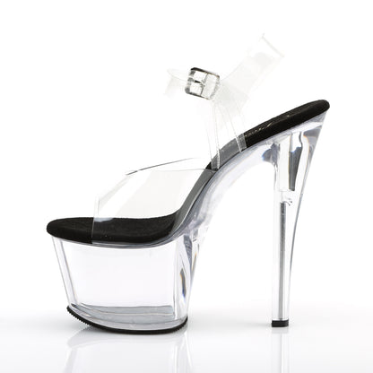 Pleaser Womens Sandals SKY-308 Clr-Blk/Clr