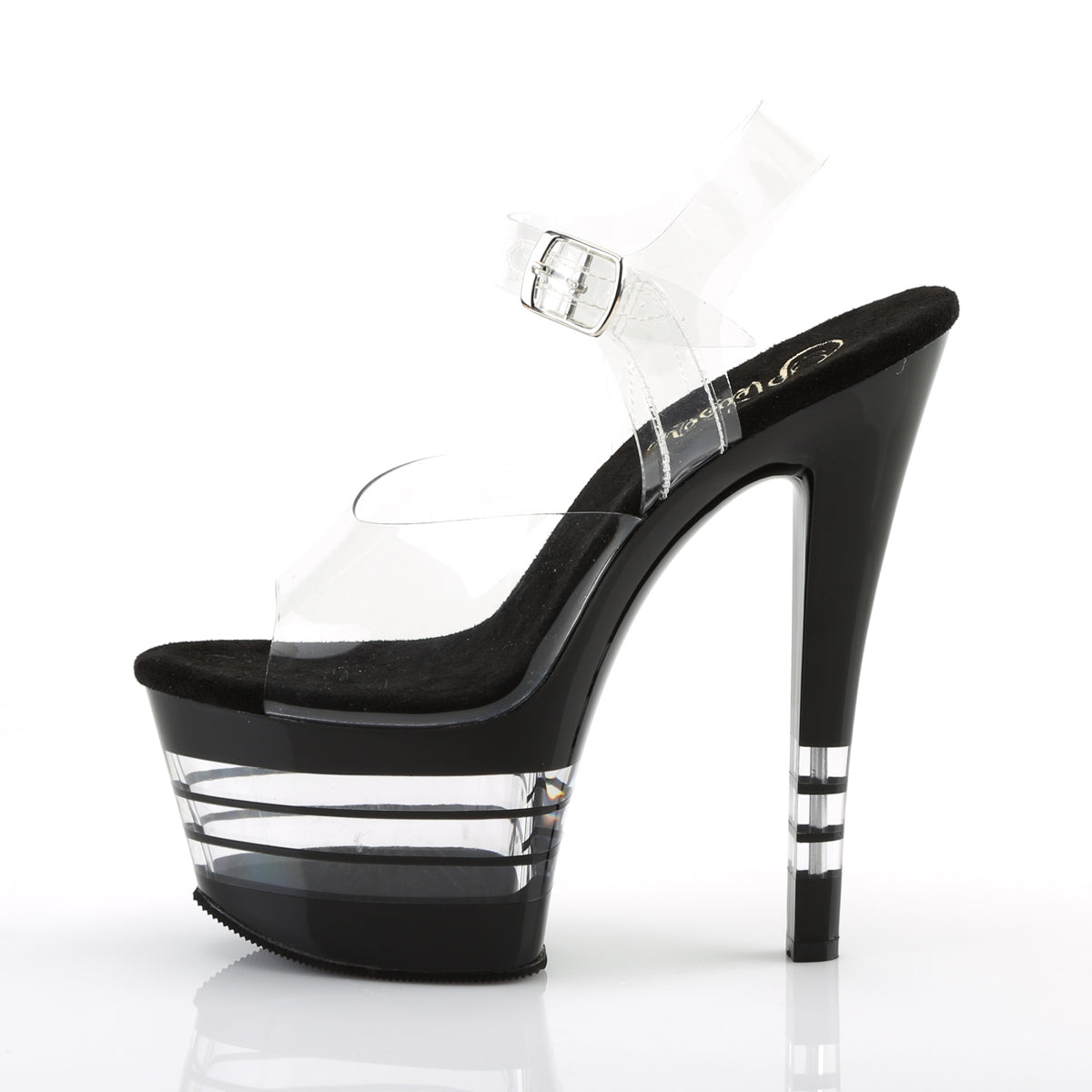 Pleaser Damen Sandalen SKY-308LN CLR / BLK