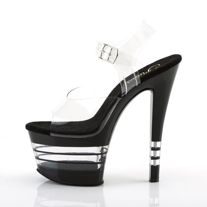 Pleaser Damen Sandalen SKY-308LN CLR / BLK