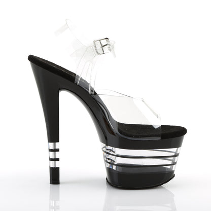Pleaser Damen Sandalen SKY-308LN CLR / BLK