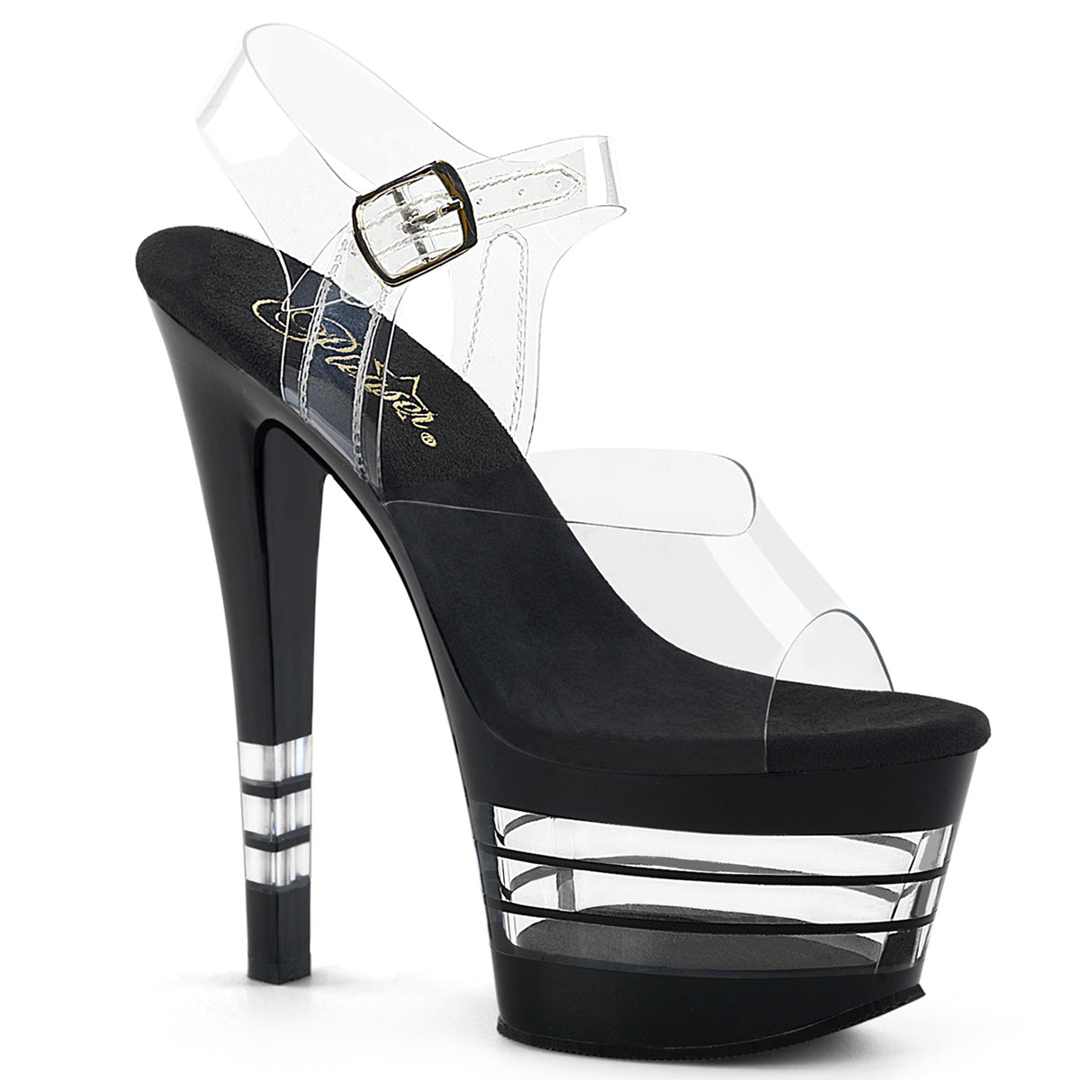 Pleaser Damen Sandalen SKY-308LN CLR / BLK