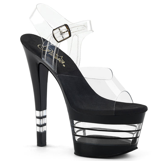 Pleaser Damen Sandalen SKY-308LN CLR / BLK