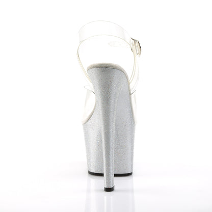 Pleaser Womens Sandals SKY-308MG Clr/Slv