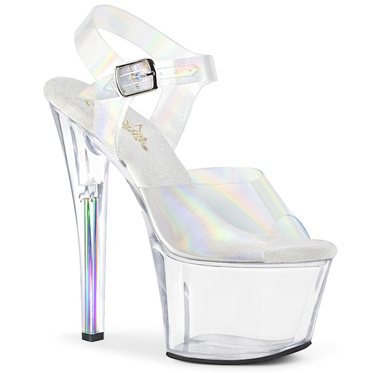 Pleaser Damen Sandalen SKY-308n-RBH CLR HOLOGRAM TPU / CLR