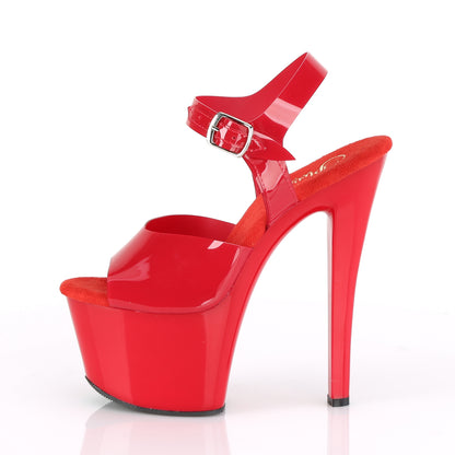 Pleaser Womens Sandals SKY-308N Red (Jelly-Like) TPU/Red