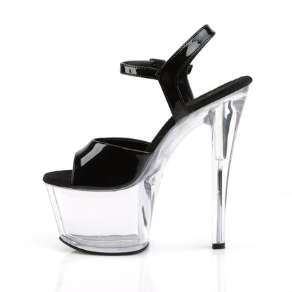Pleaser Womens Sandals SKY-309 Blk Pat/Clr