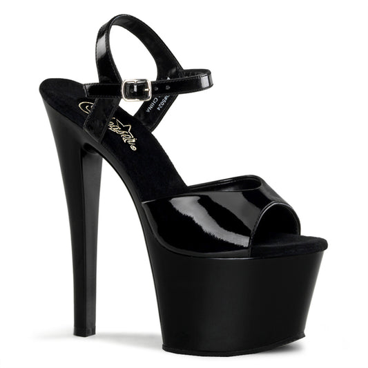 Pleaser Womens Sandals SKY-309 Blk Pat/Blk