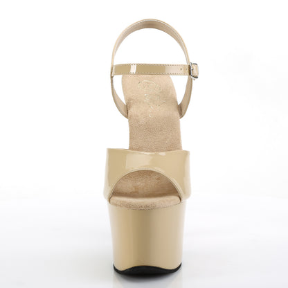 Pleaser Womens Sandals SKY-309 Cream Pat/Cream