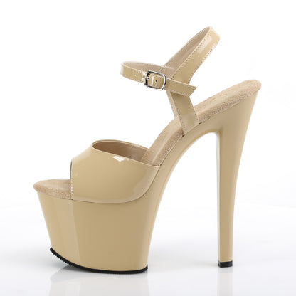 Pleaser Womens Sandals SKY-309 Cream Pat/Cream