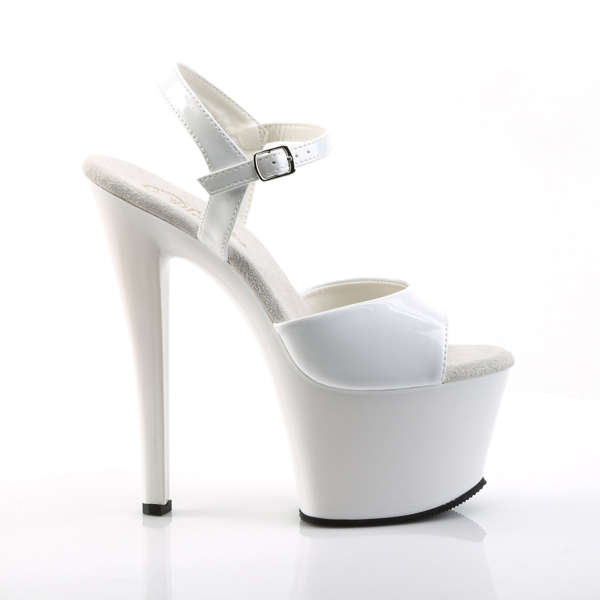 Pleaser Damen Sandalen SKY-309 WHT PAT / WHT