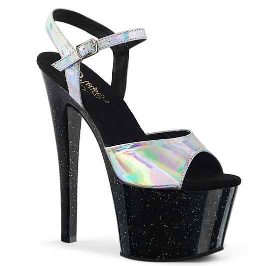 Pleaser Womens Sandals SKY-309HG Slv Hologram/Blk