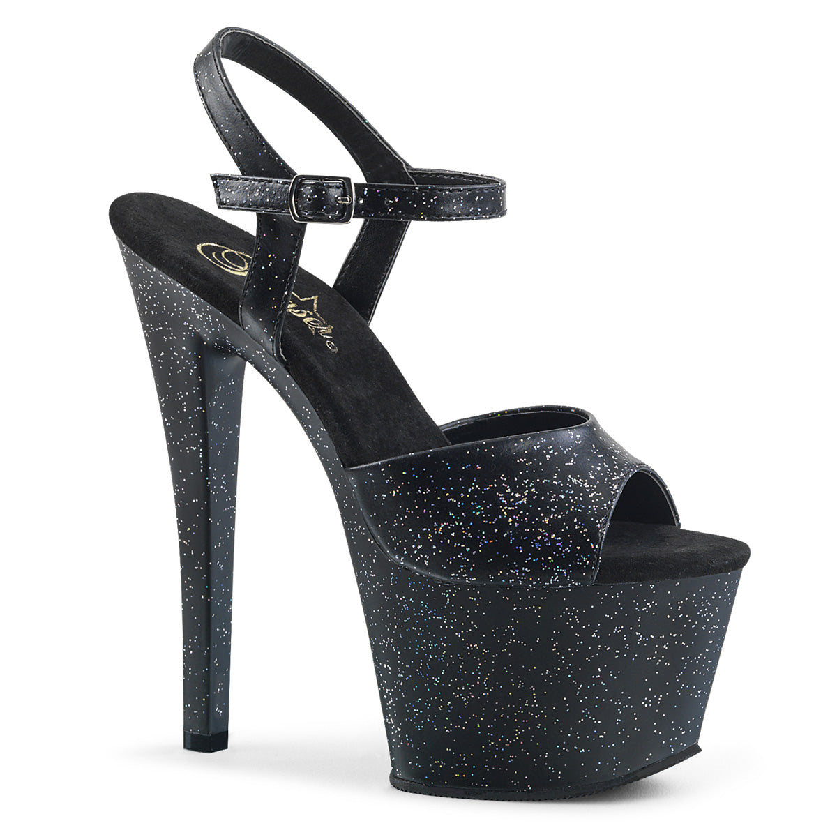 Pleaser Damen Sandalen SKY-309MMG BLK Faux Leder / BLK Matte
