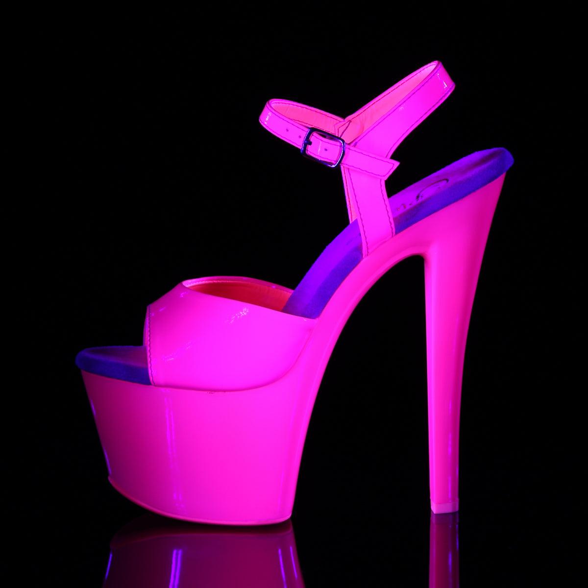 Pleaser Damen Sandalen SKY-309uv Neon H. pink / h. Rosa