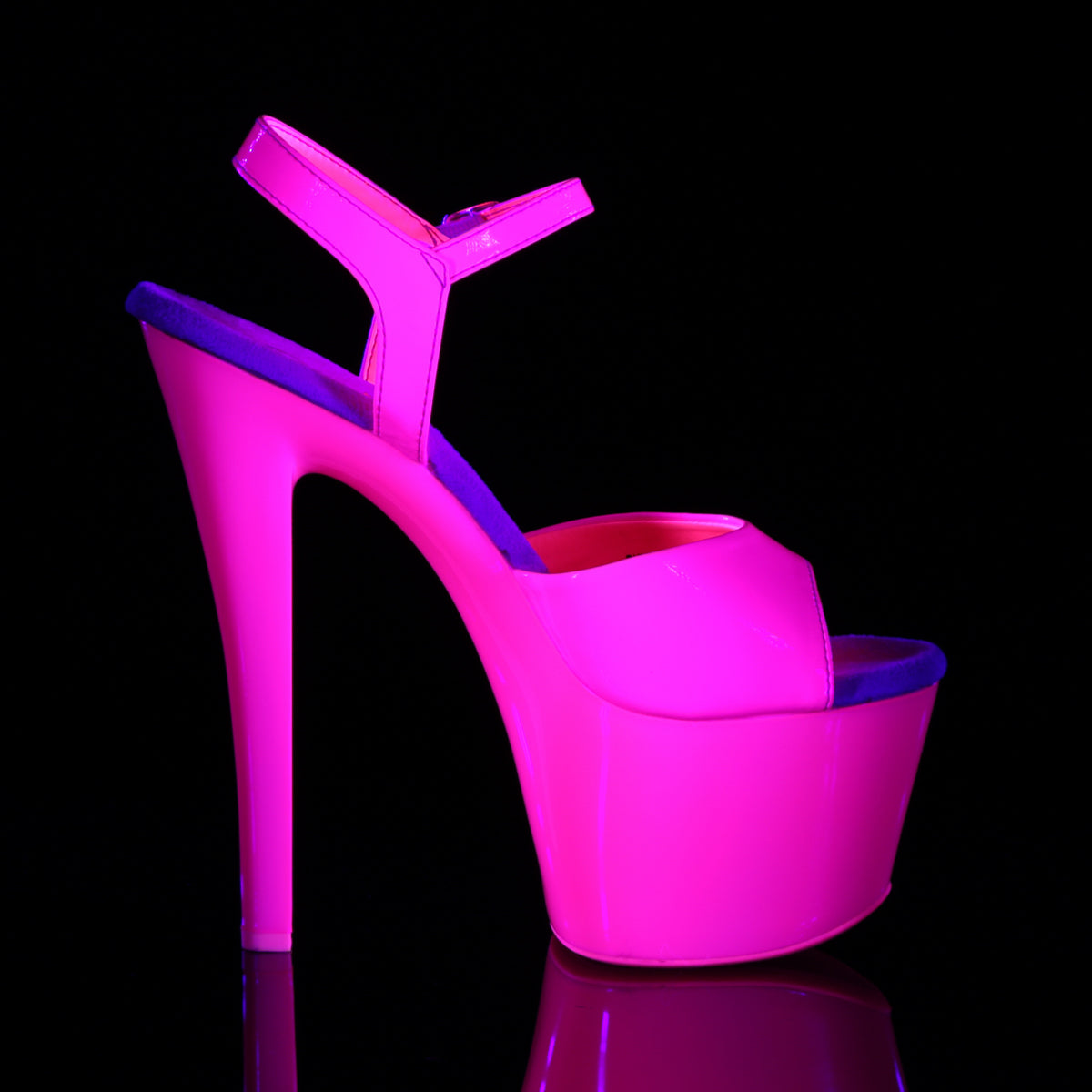 Pleaser Damen Sandalen SKY-309uv Neon H. pink / h. Rosa