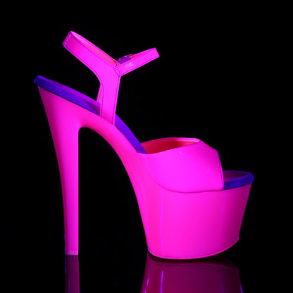 Pleaser Damen Sandalen SKY-309uv Neon H. pink / h. Rosa