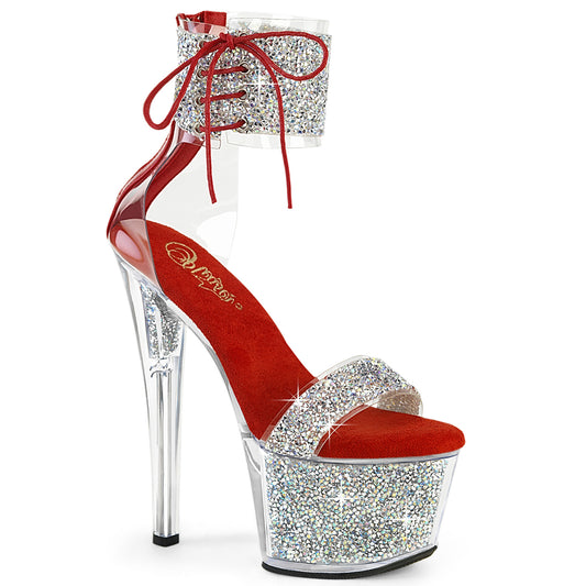 Pleaser   SKY-327RSI SLV Multi Rs-Red/SLV RS