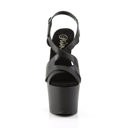 Pleaser Womens Sandals SKY-330 Blk Faux Leather/Blk Matte