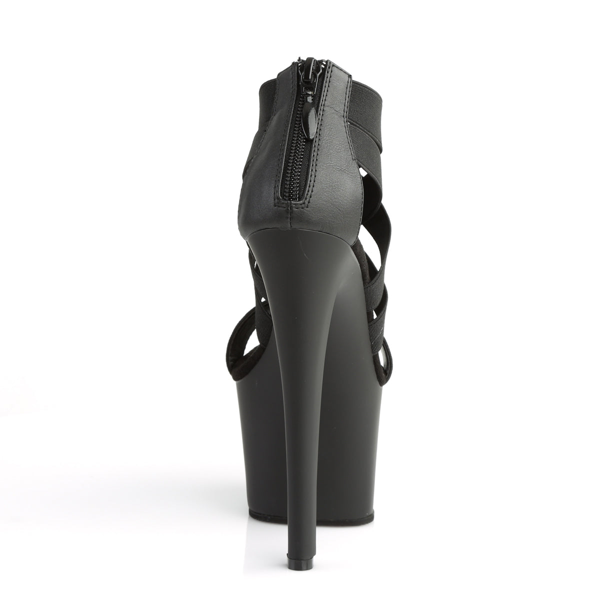 Pleaser Damen Sandalen SKY-369 BLK elastisches Band / BLK Matte