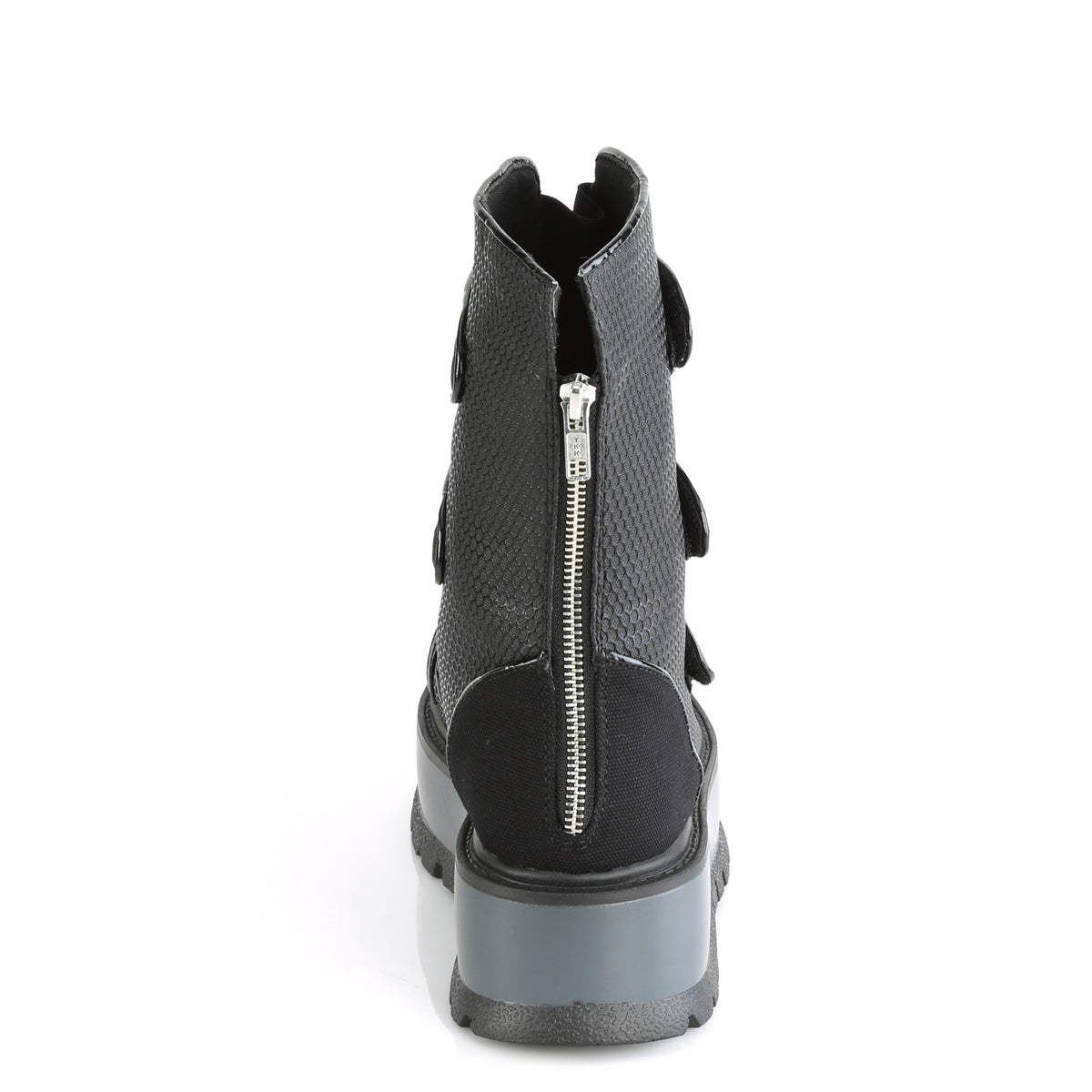 DemoniaCult Frauenstiefel SLACKER-101 BLK Vegan Leder-Canvas