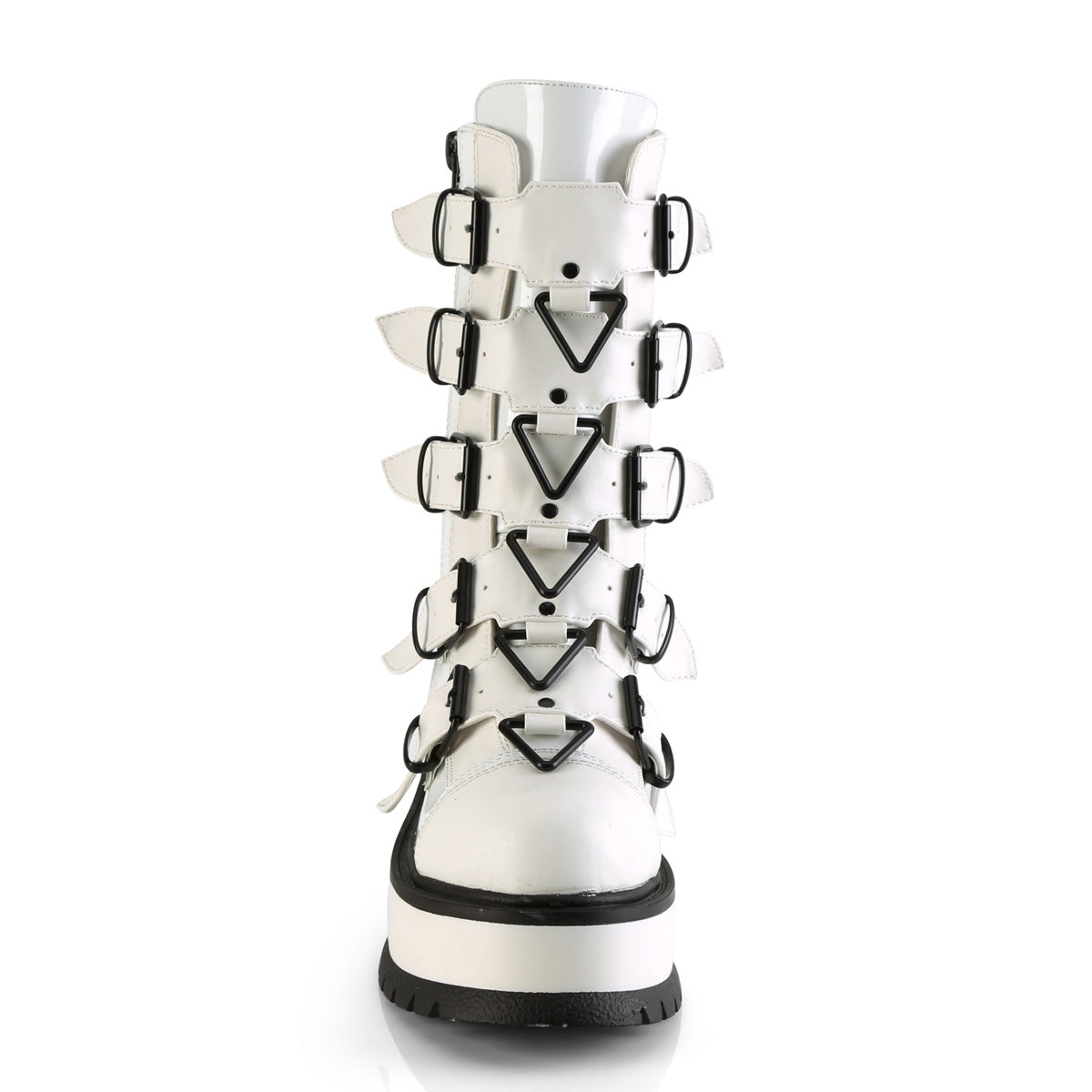 DemoniaCult  Stiefel SLACKER-160 WHT Pat