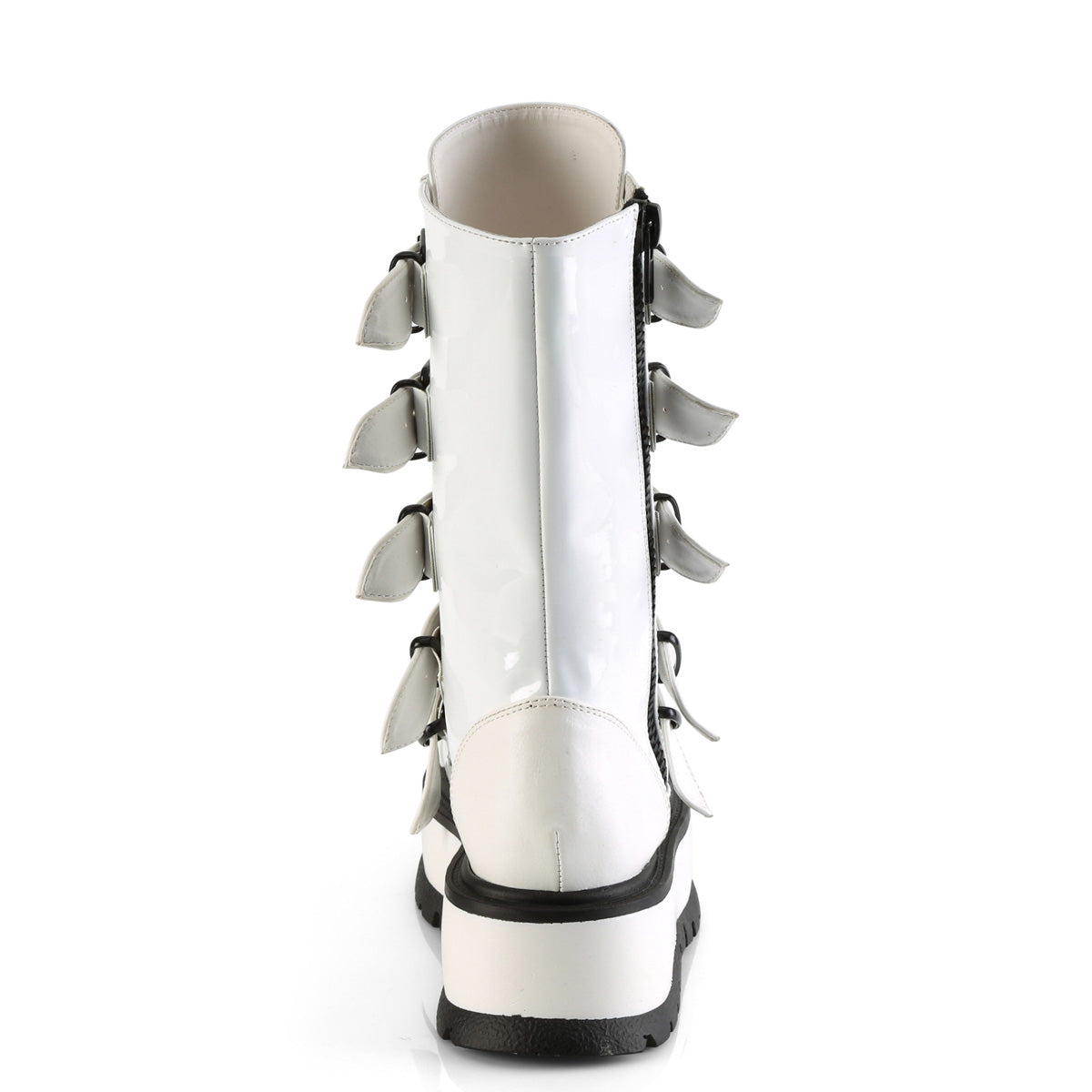 DemoniaCult  Stiefel SLACKER-160 WHT Pat