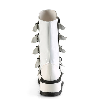 DemoniaCult  Stiefel SLACKER-160 WHT Pat