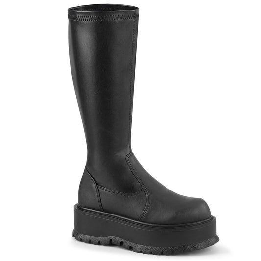 DemoniaCult Womens Boots SLACKER-200 Blk Str Vegan Leather