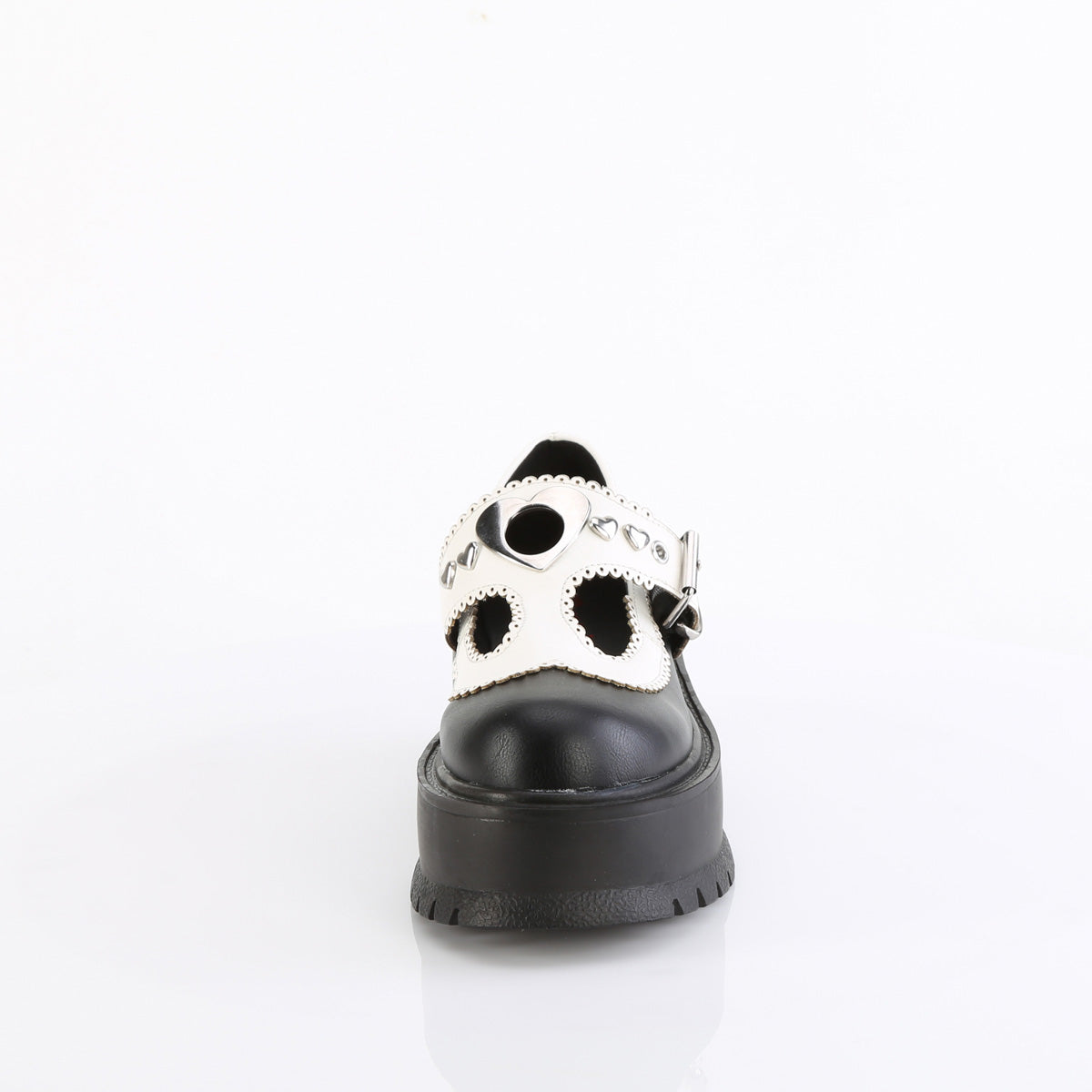 DemoniaCult   SLACKER-23 BLK-Wht Vegan Leder