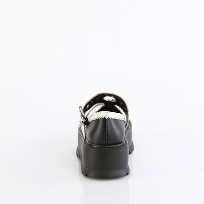 DemoniaCult   SLACKER-23 BLK-Wht Vegan Leder