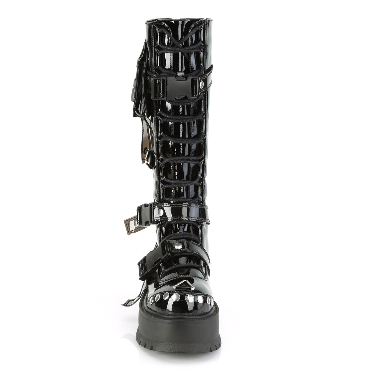 DemoniaCult Frauenstiefel SLACKER-260 Blk Pat