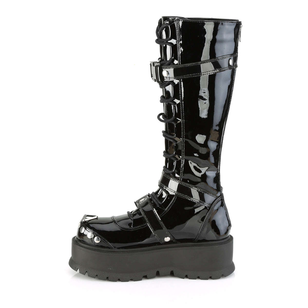 DemoniaCult Frauenstiefel SLACKER-260 Blk Pat