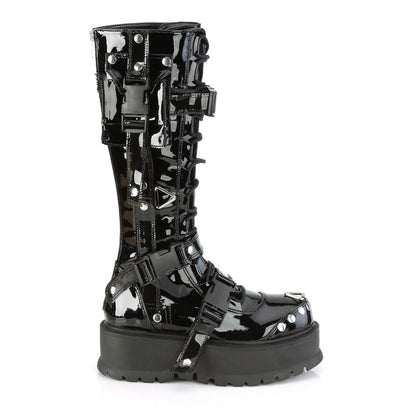 DemoniaCult Frauenstiefel SLACKER-260 Blk Pat