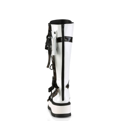 DemoniaCult Frauenstiefel SLACKER-260 WHT Pat
