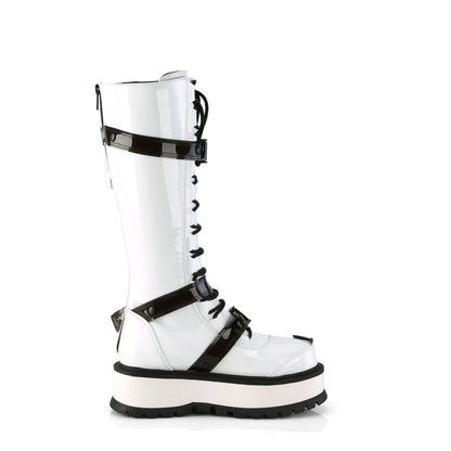 DemoniaCult Frauenstiefel SLACKER-260 WHT Pat
