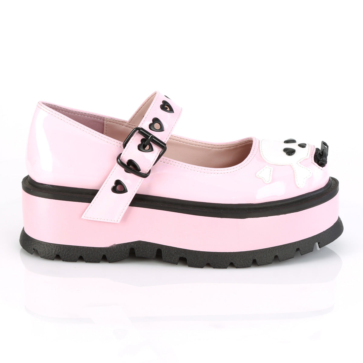 DemoniaCult  Pumps SLACKER-27 B. Pink Hologramm