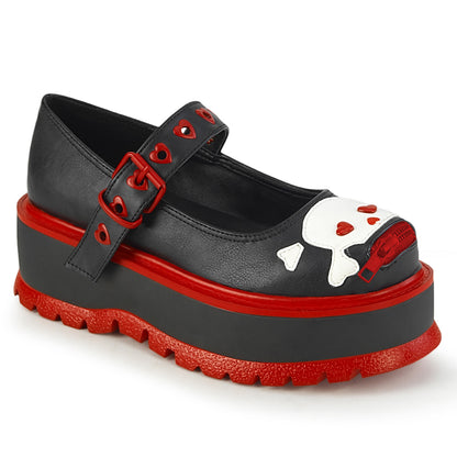 DemoniaCult  Pumps SLACKER-27 BLK Vegan Leder