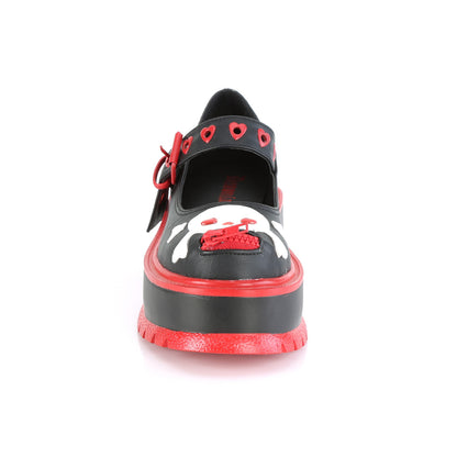DemoniaCult  Pumps SLACKER-27 BLK Vegan Leder