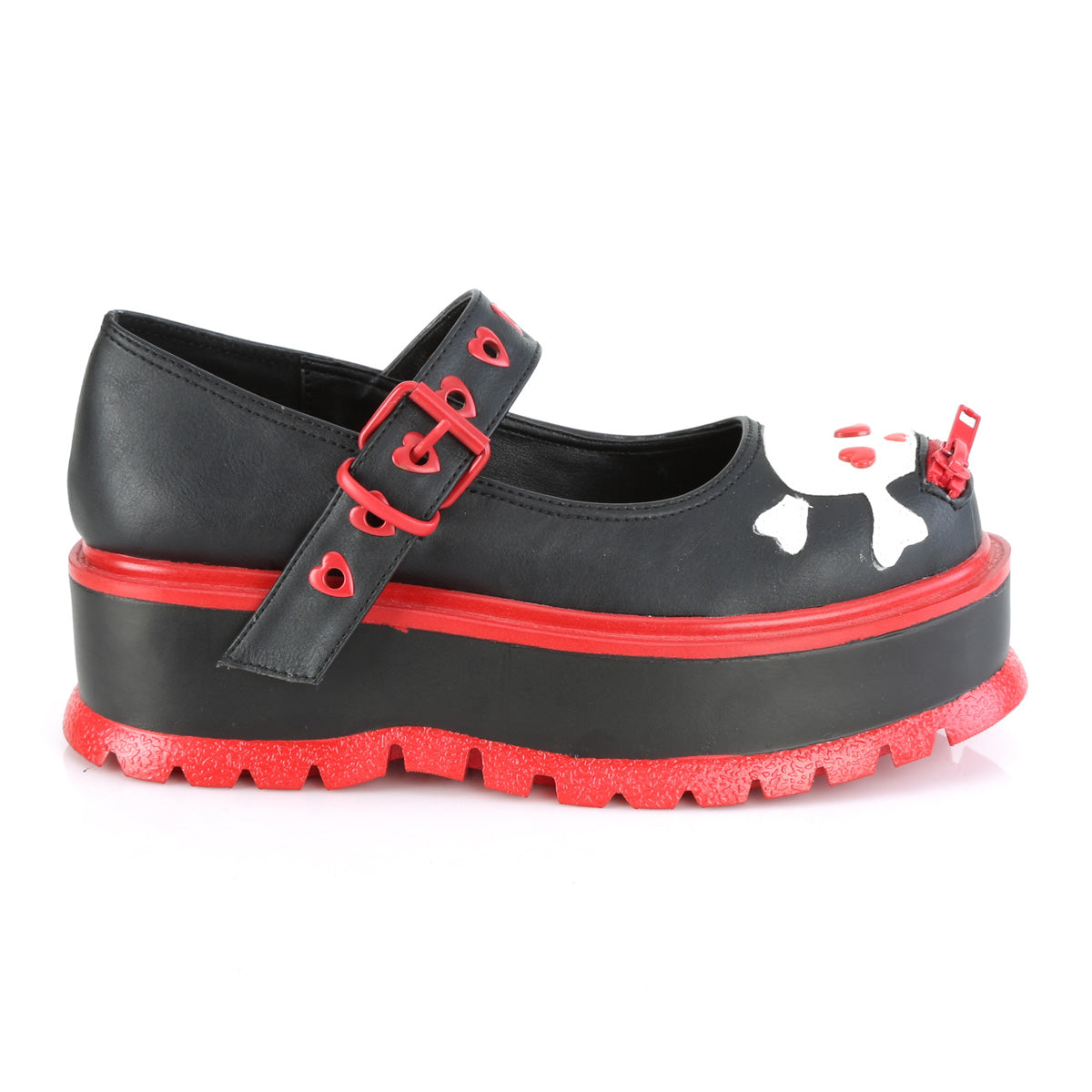 DemoniaCult  Pumps SLACKER-27 BLK Vegan Leder