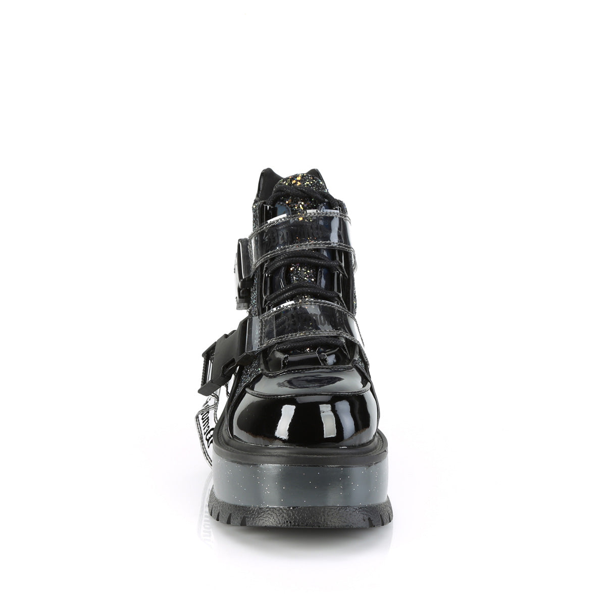 DemoniaCult  Stiefeletten SLACKER-50 BLK Patent-Blk Multi Glitter