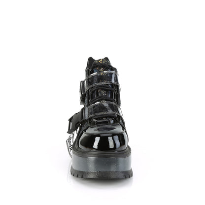 DemoniaCult  Stiefeletten SLACKER-50 BLK Patent-Blk Multi Glitter