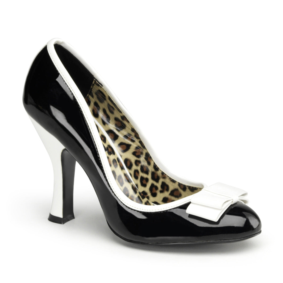 Pin Up Couture Frauenpumpen SMITTEN-01 BLK-WHT PAT