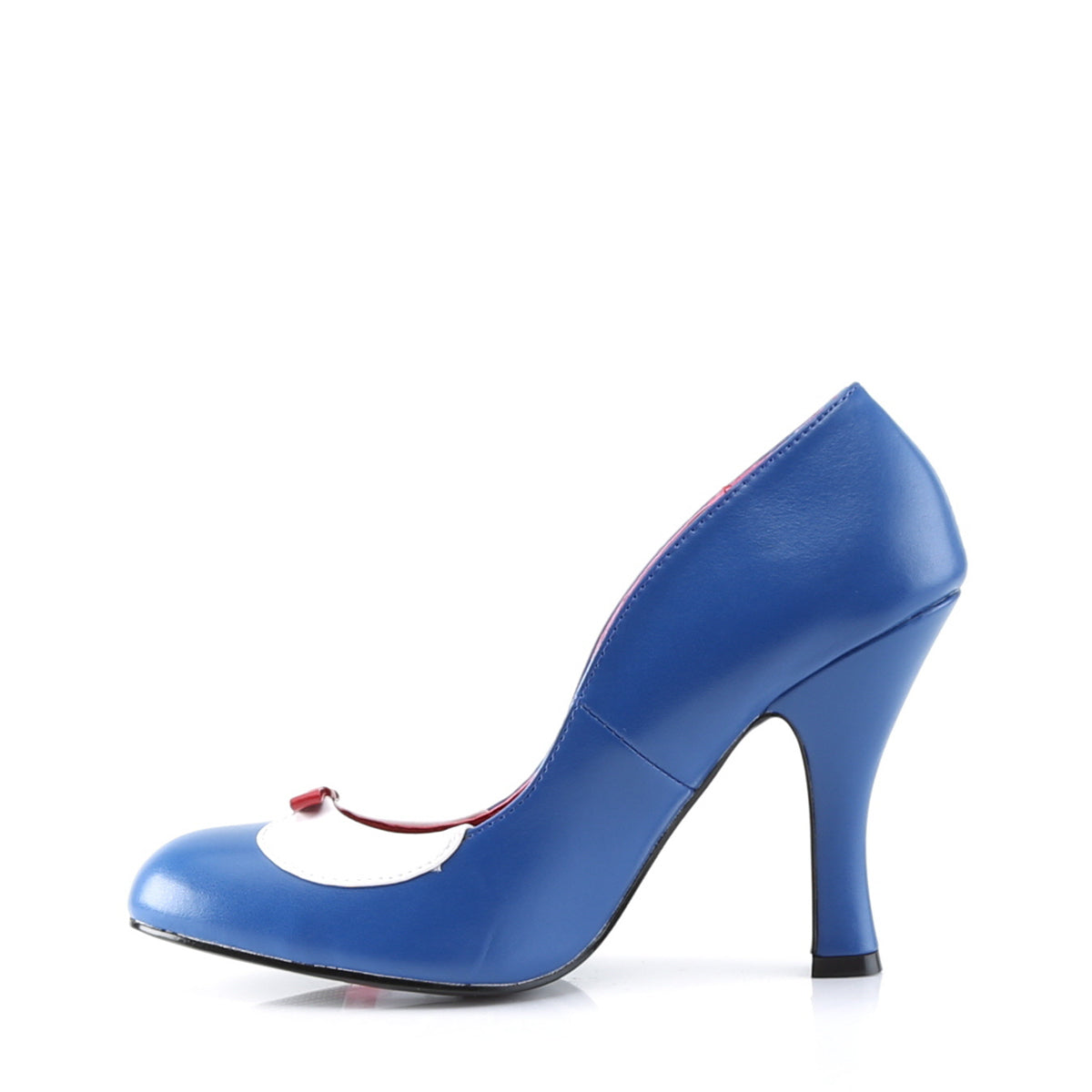 Pin Up Couture Frauenpumpen SMITTEN-05 navy blau-wht pu