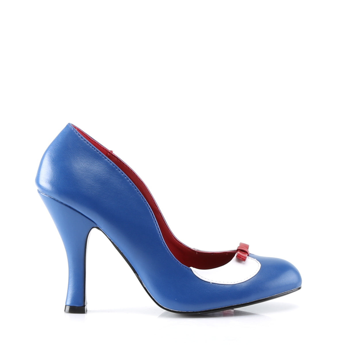 Pin Up Couture Frauenpumpen SMITTEN-05 navy blau-wht pu