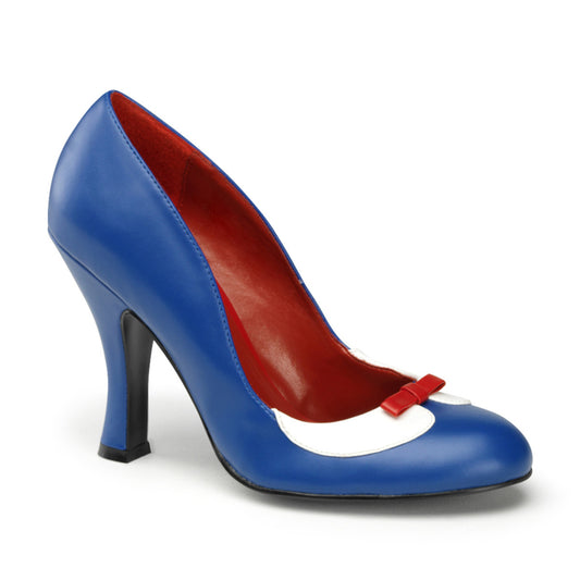 Pin Up Couture Frauenpumpen SMITTEN-05 navy blau-wht pu
