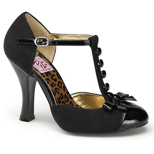 Pin Up Couture Frauenpumpen SMITTEN-10 BLK M. Wildleder-BLK Pat
