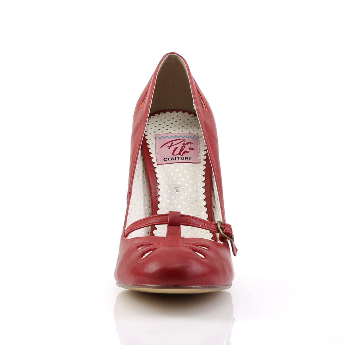 Pin Up Couture Frauenpumpen SMITTEN-20 rotes Kunstleder