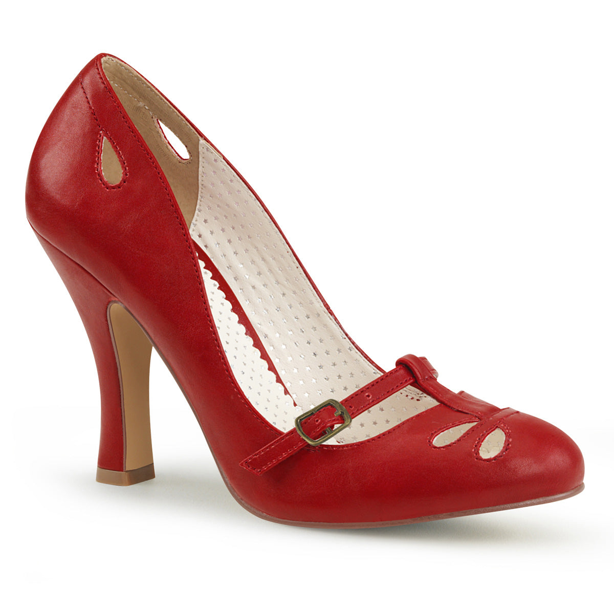 Pin Up Couture Frauenpumpen SMITTEN-20 rotes Kunstleder